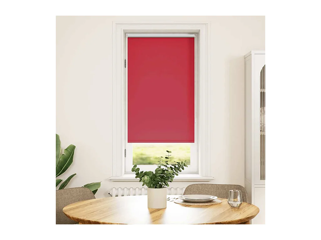 Rood verduisterend rolgordijn 60 x 120 cm