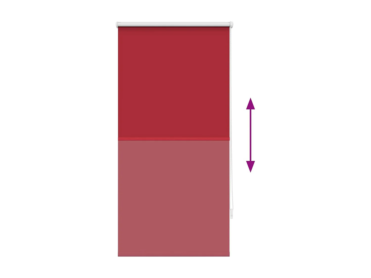 Store enrouleur occultant rouge 60 x 120 cm