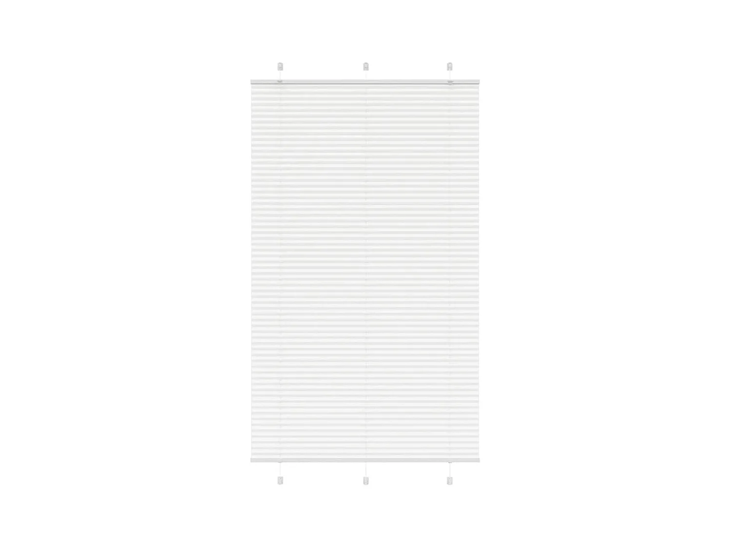 Witte plisségordijn 115x200cm stofbreedte 114,4cm polyester