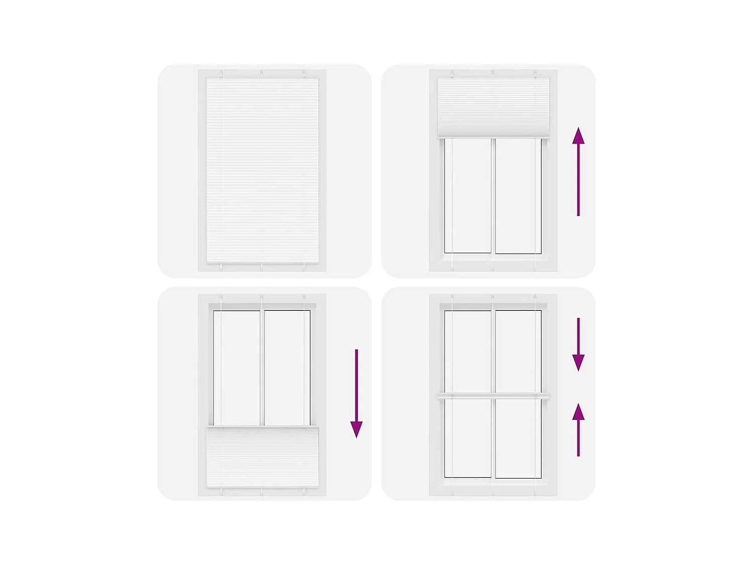 Store plissé blanc 115x200cm largeur du tissu 114,4cm polyester