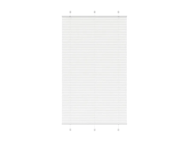 Witte plisségordijn 115x200cm stofbreedte 114,4cm polyester