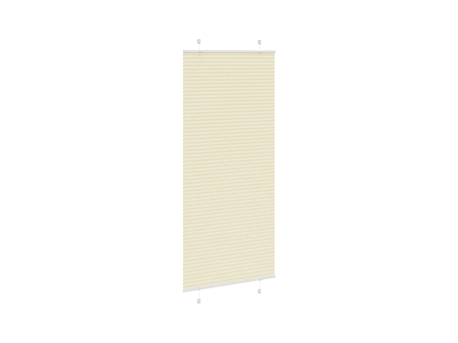 Tenda plissettata color crema 90x200 cm larghezza tessuto 89,4 cm poliestere