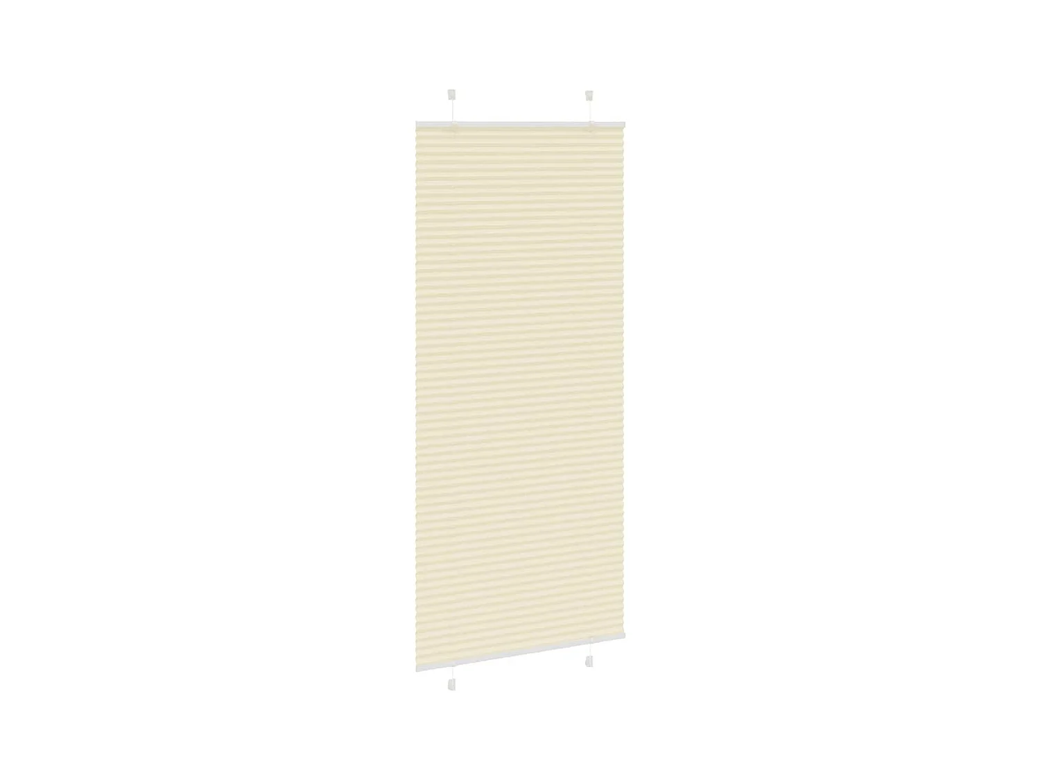 Tenda plissettata color crema 90x200 cm larghezza tessuto 89,4 cm poliestere