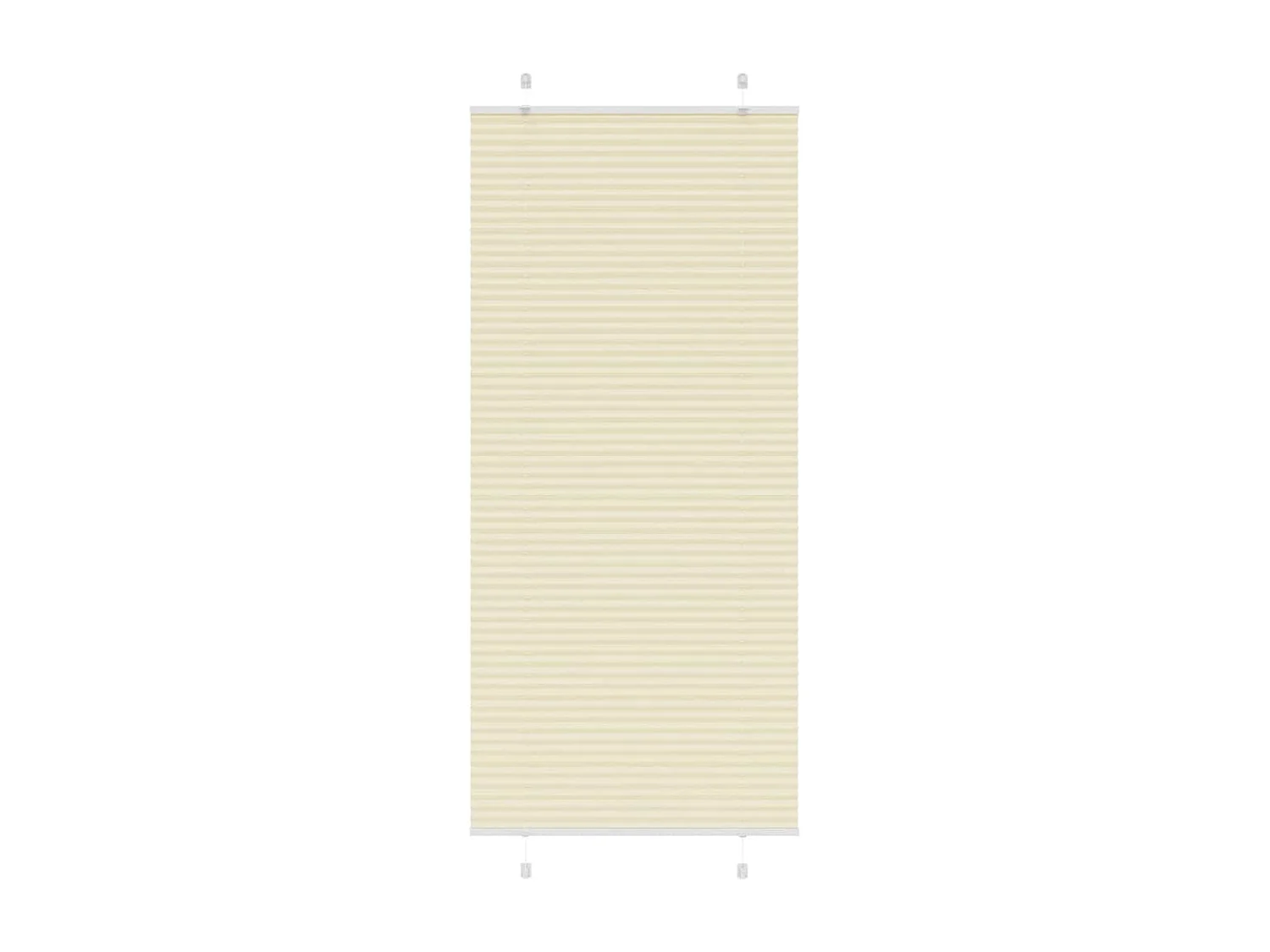 Crème plisségordijn 90x200 cm stofbreedte 89,4 cm polyester