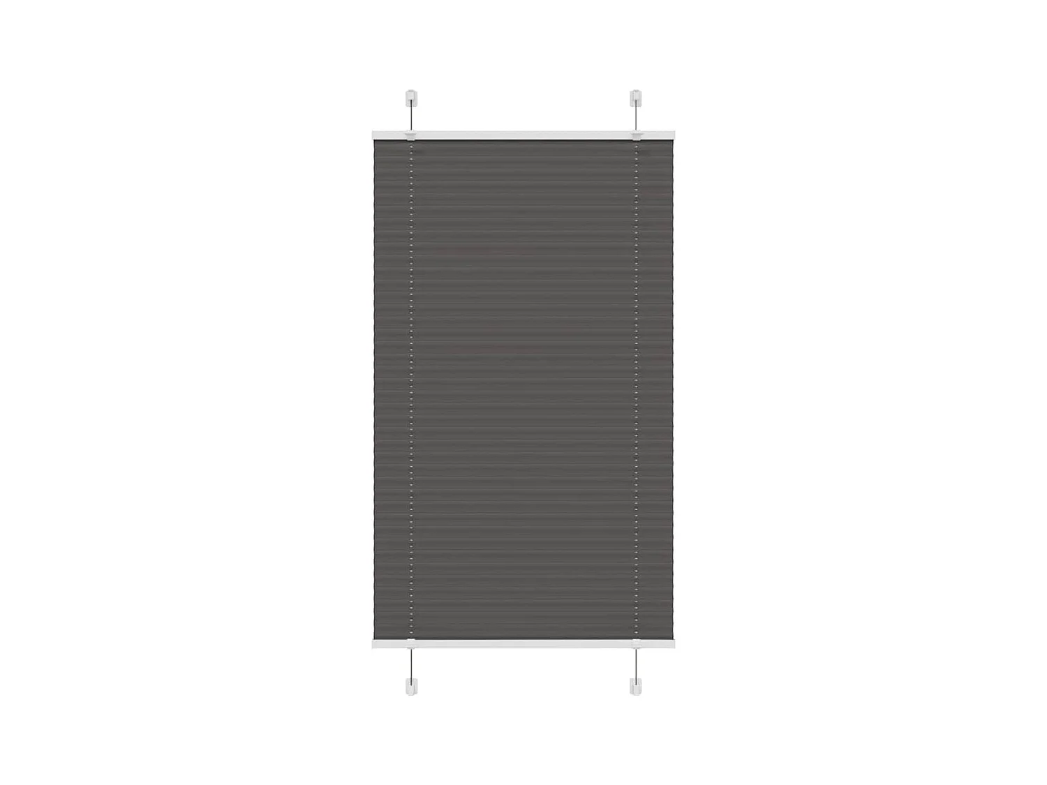 Store plissé noir 75x100 cm largeur du tissu 74,4 cm polyester