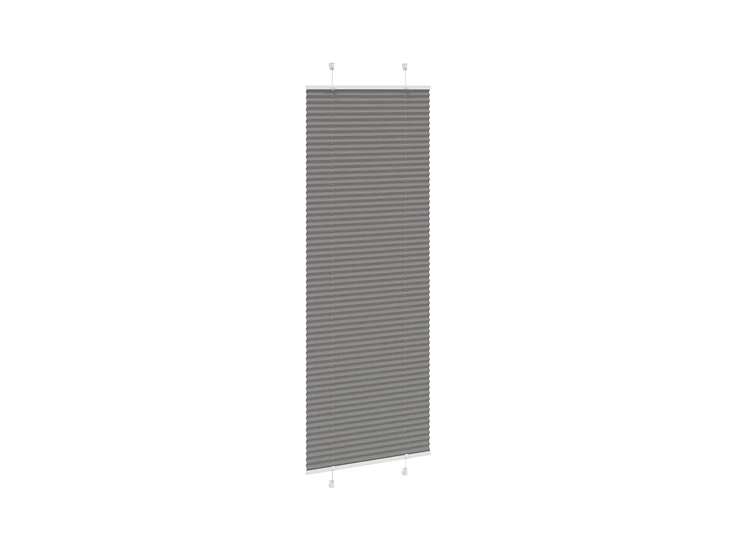 Tenda plissettata antracite 70x200 cm larghezza tessuto 69,4 cm