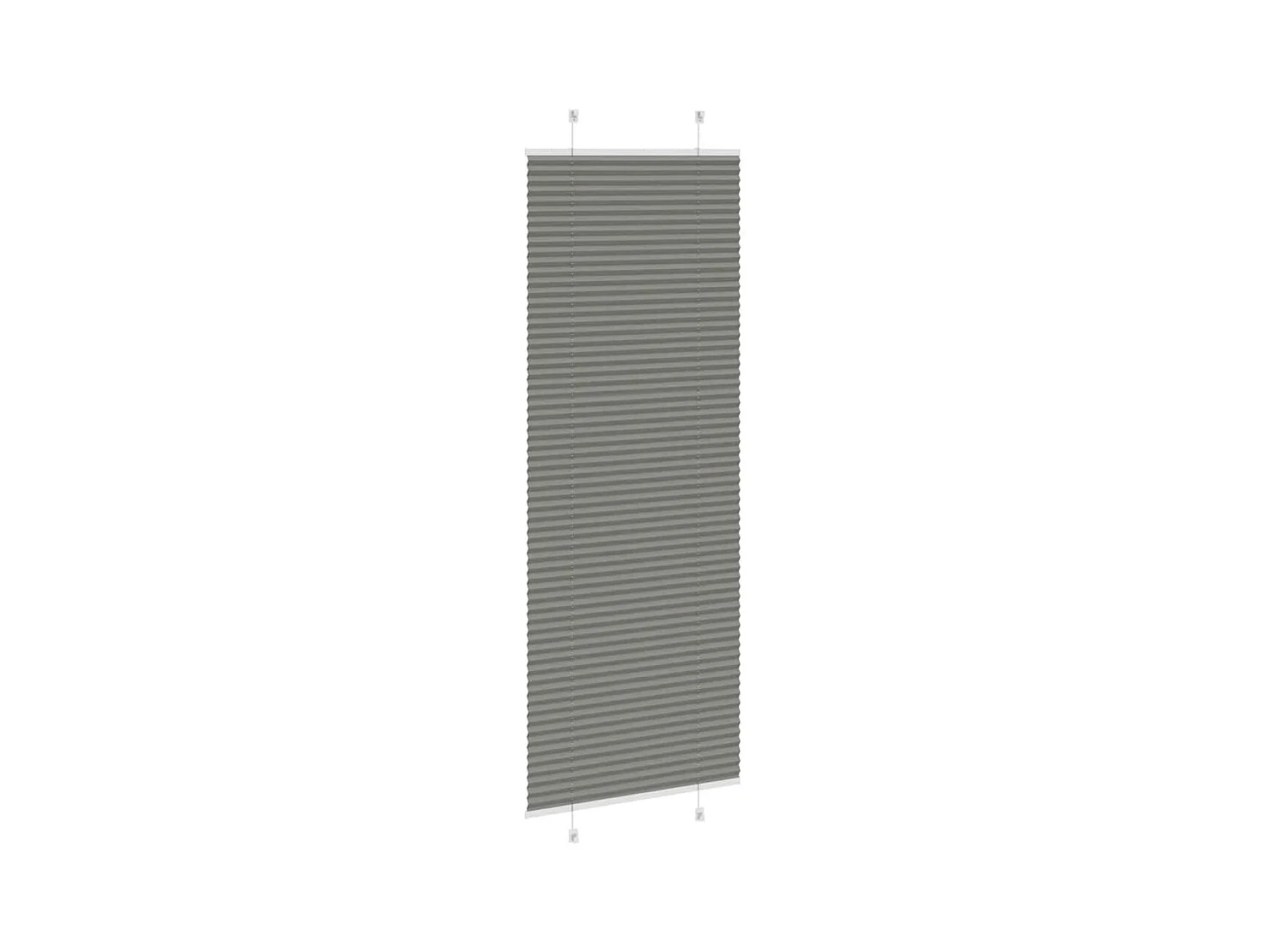 Tenda plissettata antracite 70x200 cm larghezza tessuto 69,4 cm