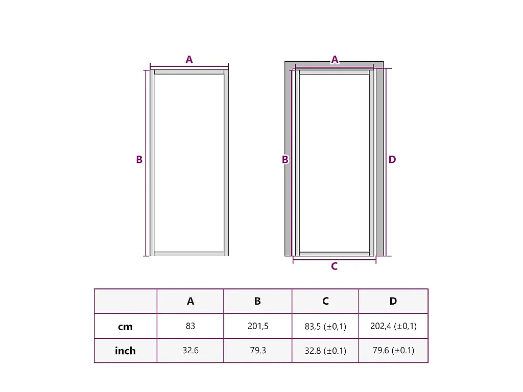 Porta interna in vetro ESG e alluminio 83x201,5 cm Nero