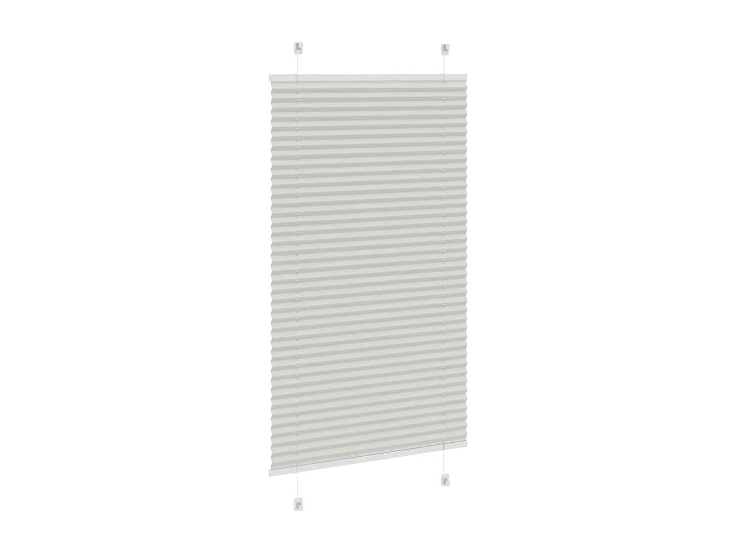 Store plissé gris clair 75x100 cm largeur du tissu 74,4 cm