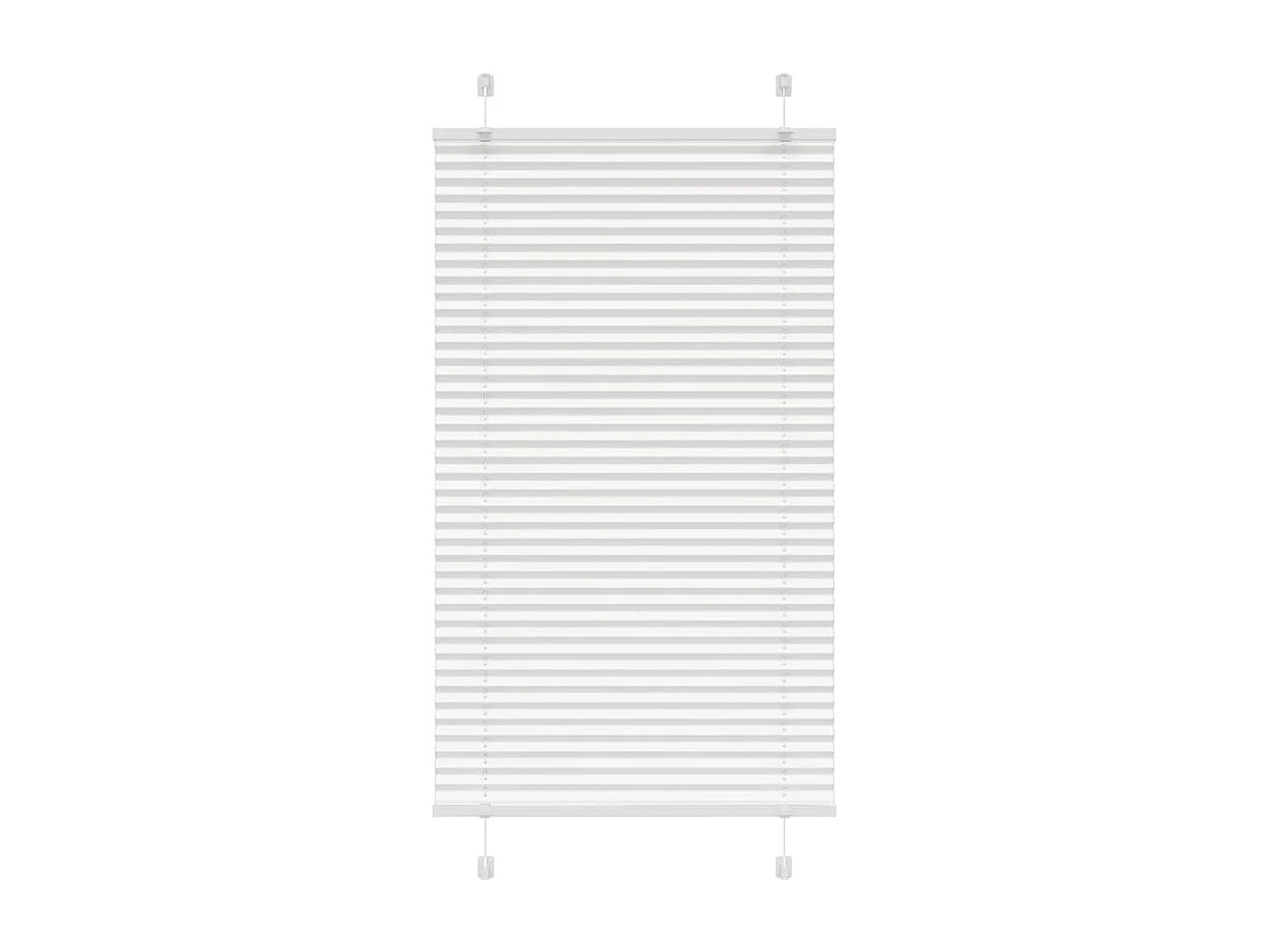 Witte plisségordijn 80x100 cm stofbreedte 79,4 cm polyester