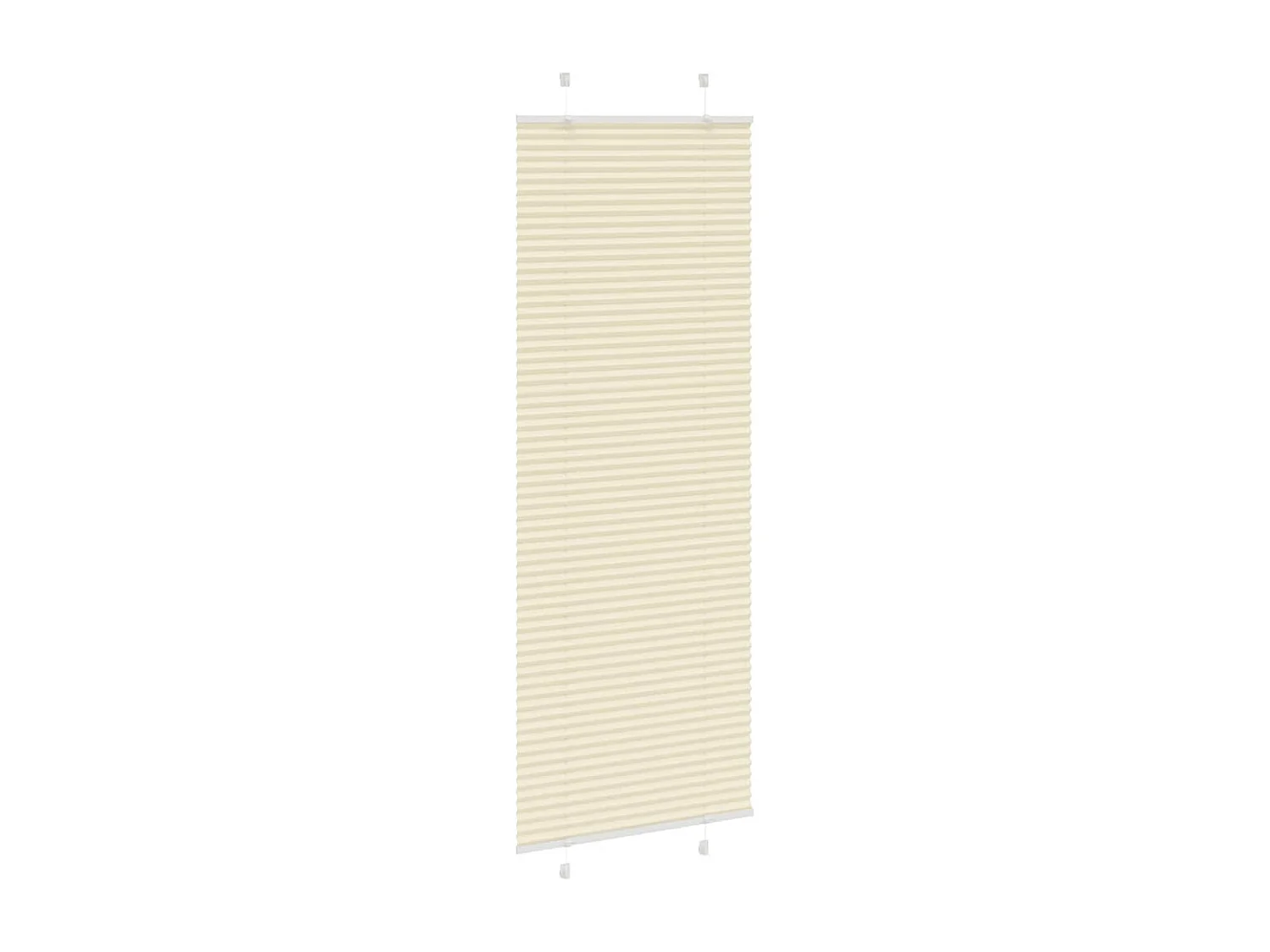 Crèmekleurige plisségordijn 70x200 cm stofbreedte 69,4 cm polyester