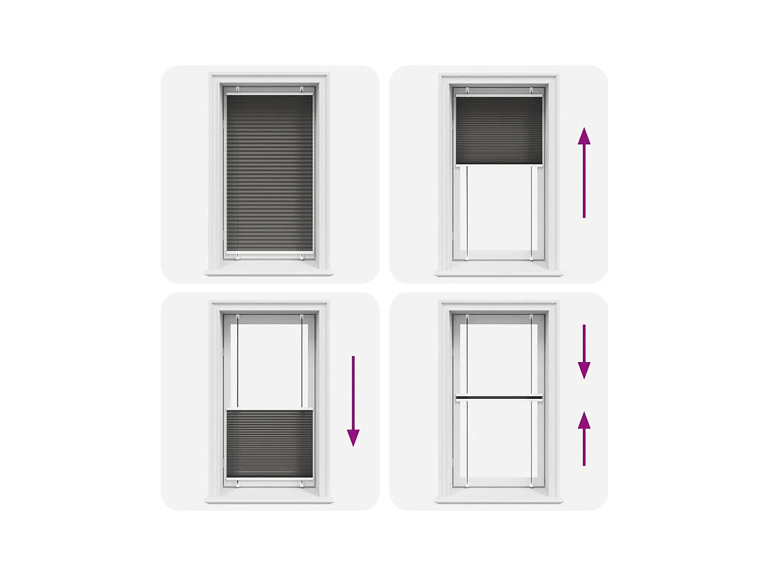 Store plissé noir 80x100 cm largeur du tissu 79,4 cm polyester