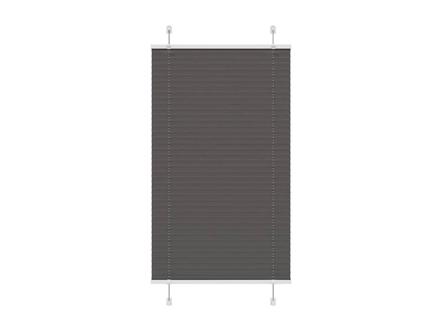 Store plissé noir 80x100 cm largeur du tissu 79,4 cm polyester