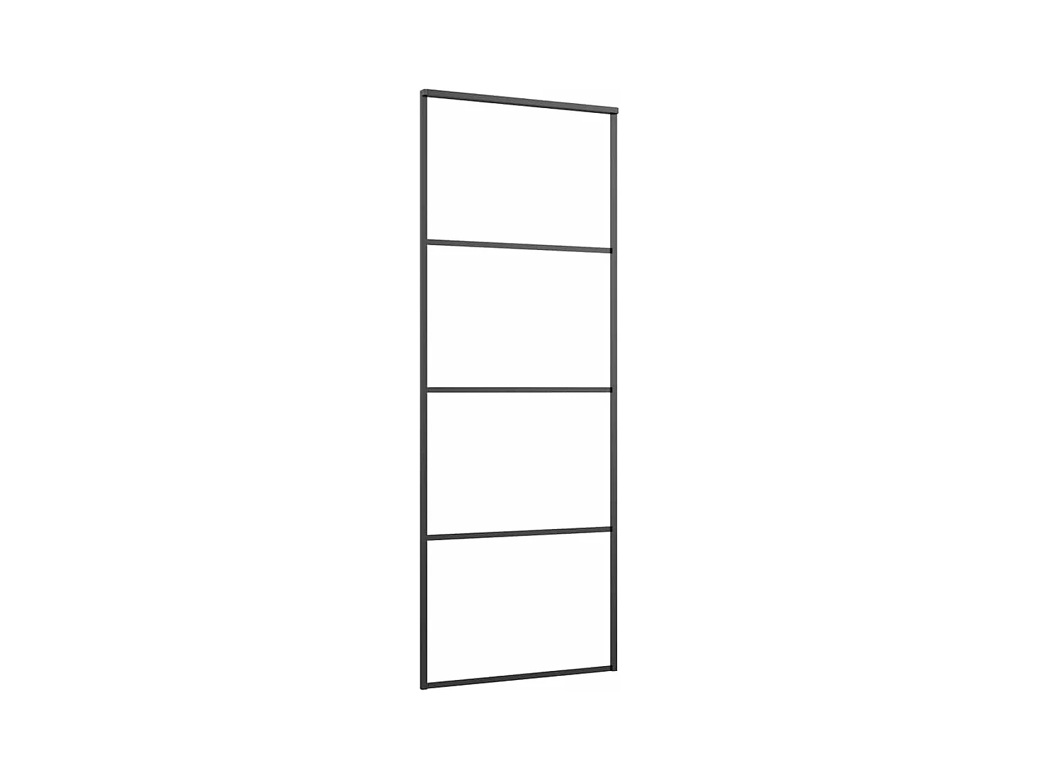 Porte coulissante avec kit de quincaillerie 76x205 cm Verre ESG