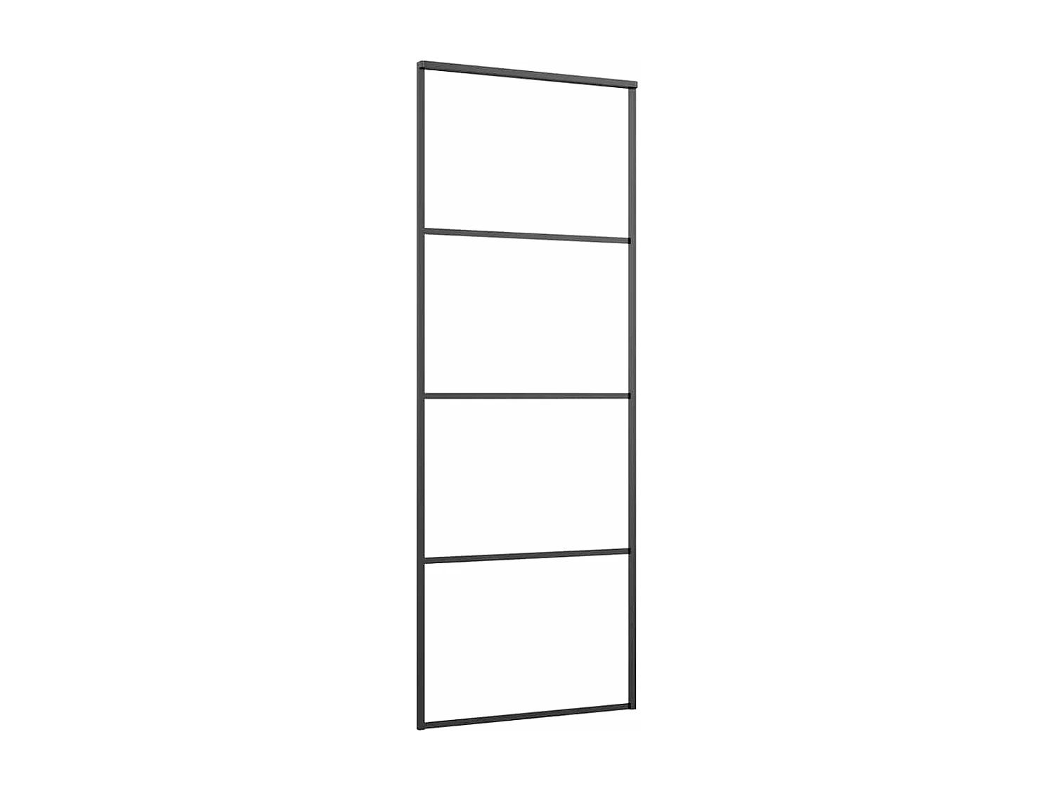 Porte coulissante avec kit de quincaillerie 76x205 cm Verre ESG