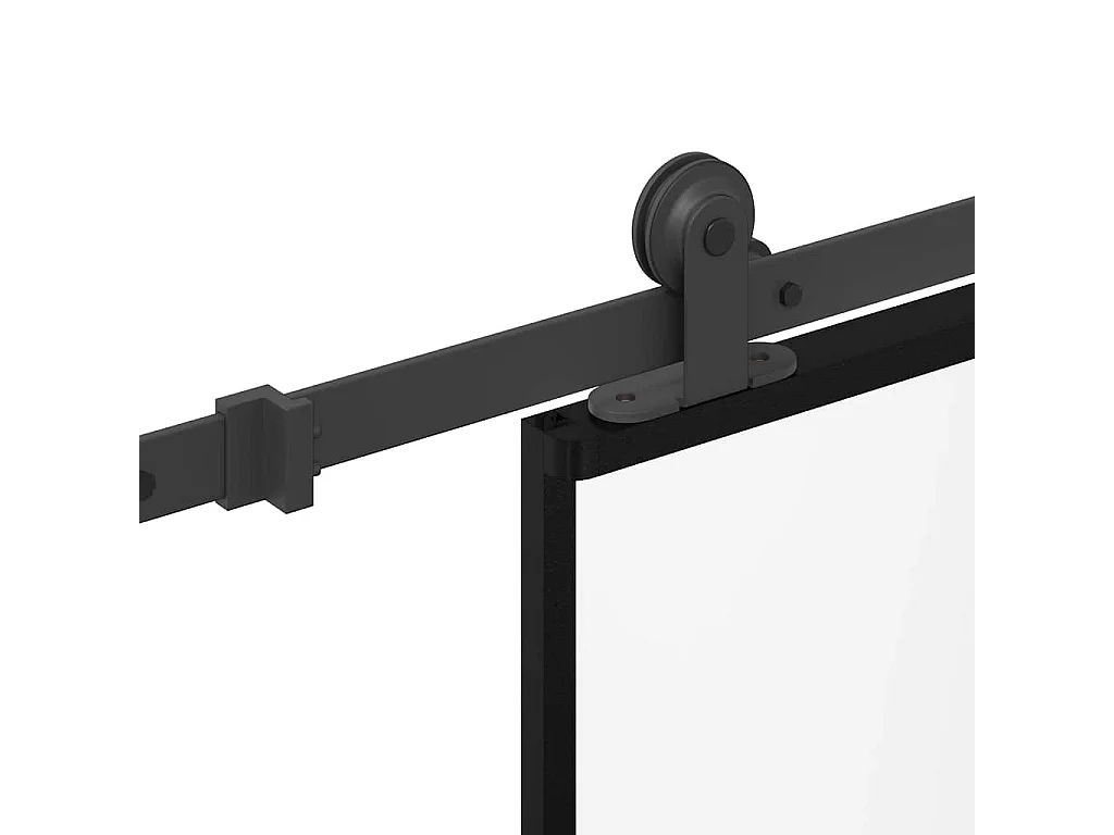 Porte coulissante avec kit de quincaillerie 76x205 cm Verre ESG