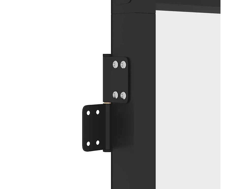 Puerta interior fina negra 76x201,5 cm cristal templado aluminio