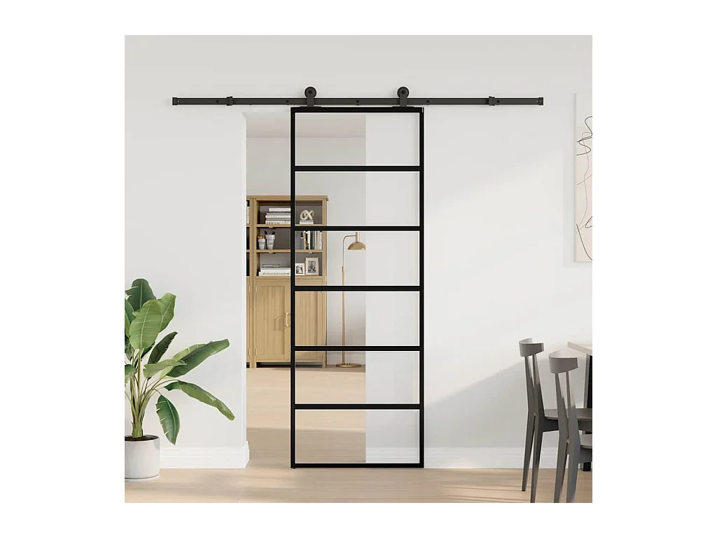 Schuifdeur met beslagset 76x205 cm ESG-glas