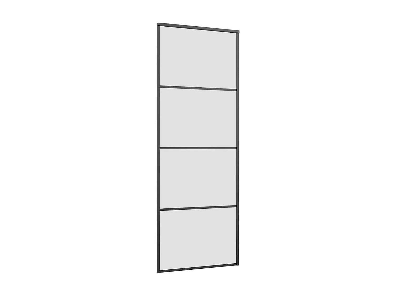 Porte coulissante avec kit de quincaillerie 76x205 cm Verre ESG