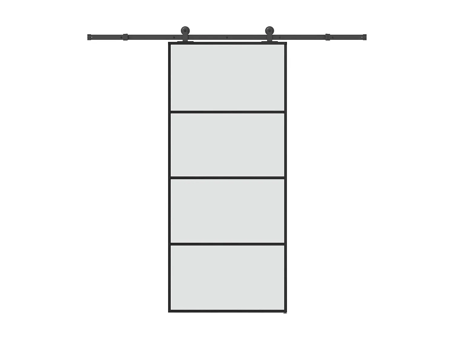 Schuifdeur met beslagset 90x205 cm ESG-glas