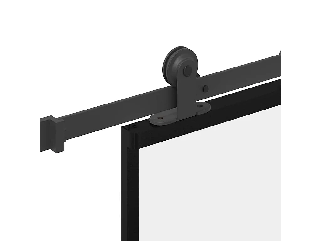 Porte coulissante avec kit de quincaillerie 76x205 cm Verre ESG