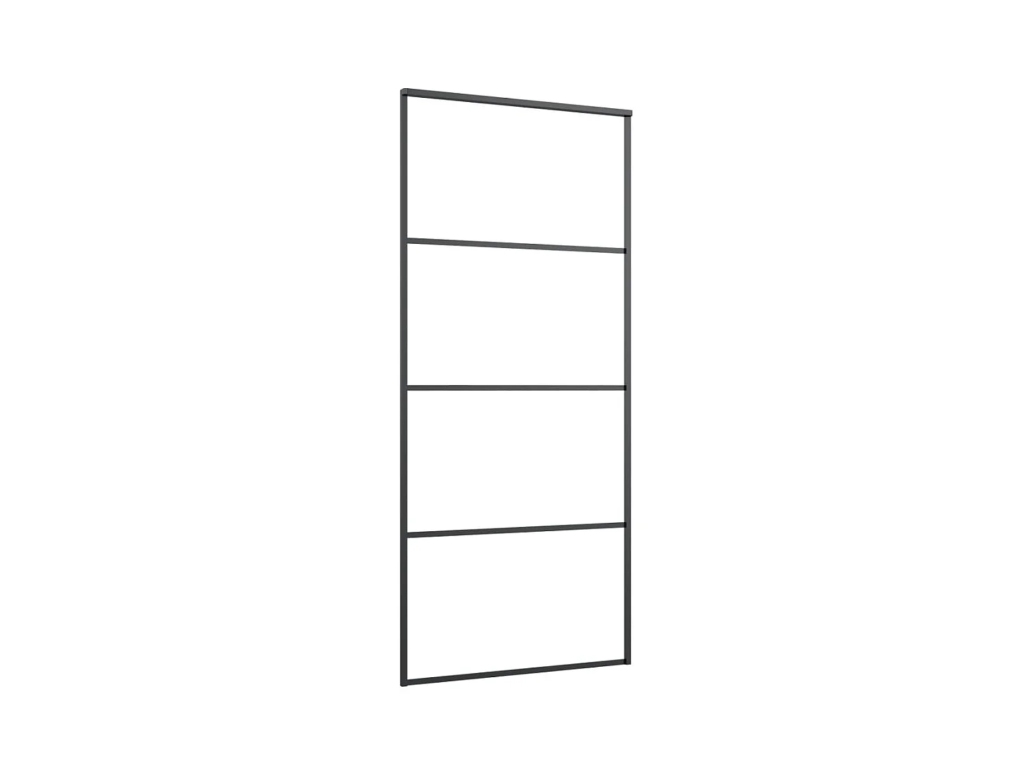 Puerta corredera con kit de herrajes 90x205 cm cristal ESG