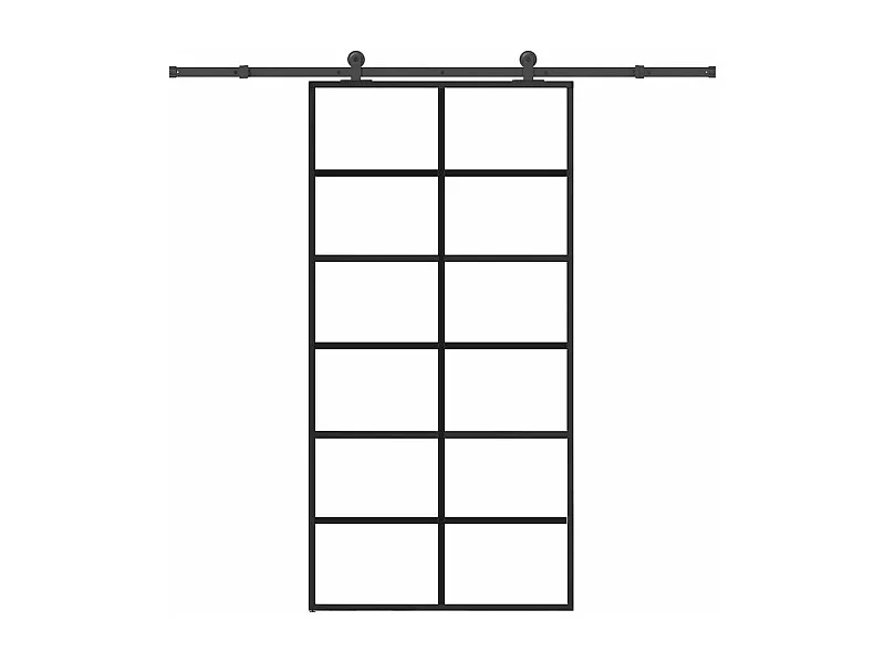Porte coulissante et quincaillerie ESG verre et aluminium