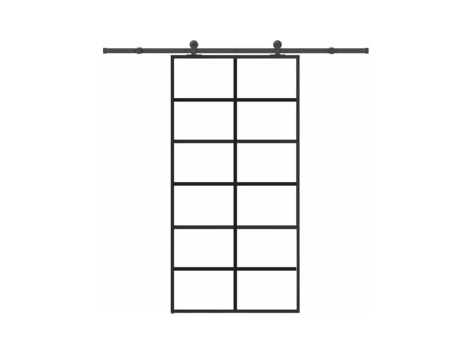 ESG-glas en aluminium schuifdeur en hang- en sluitwerk