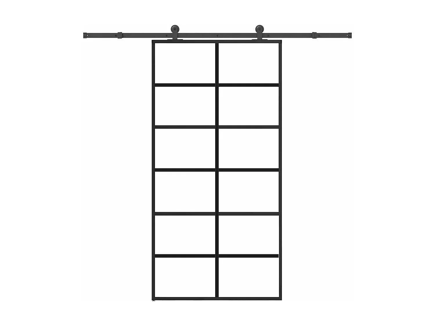 Porte coulissante et quincaillerie ESG verre et aluminium