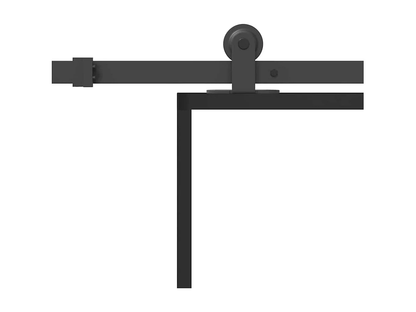 Porta scorrevole con kit ferramenta 76x205 cm vetro ESG