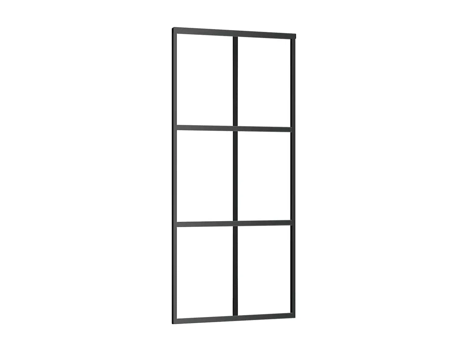 Porte coulissante avec kit de quincaillerie 90x205 cm Verre ESG