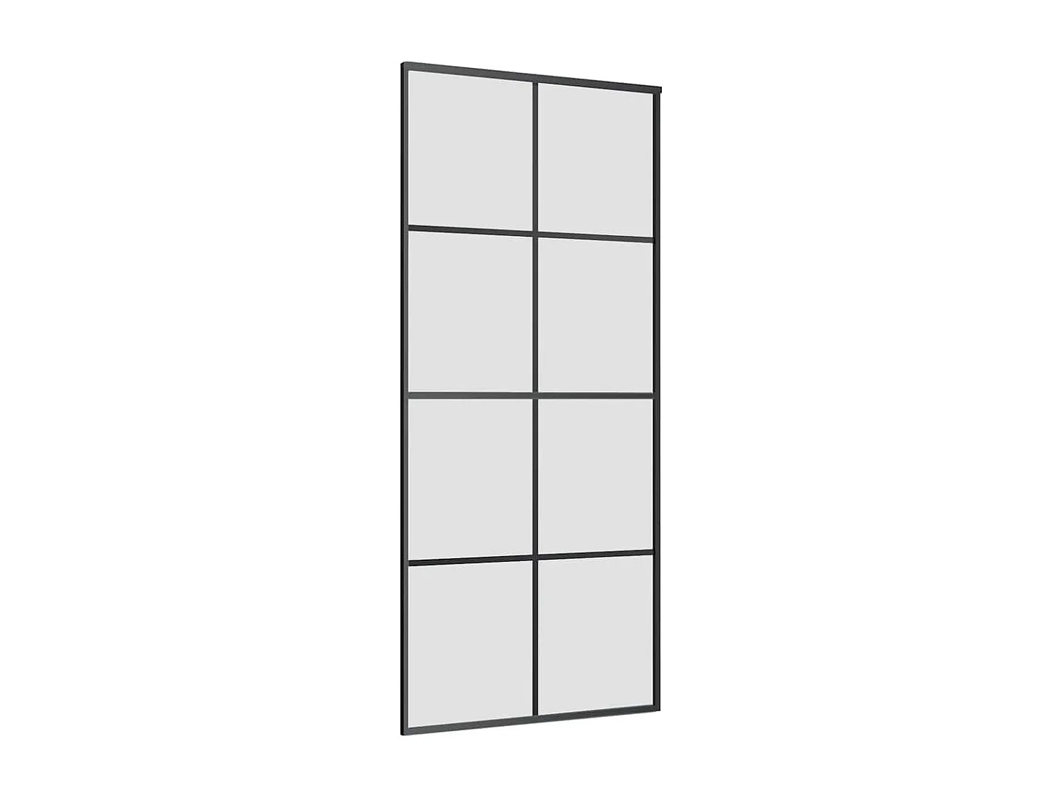 Porte coulissante avec kit de quincaillerie 90x205 cm Verre ESG