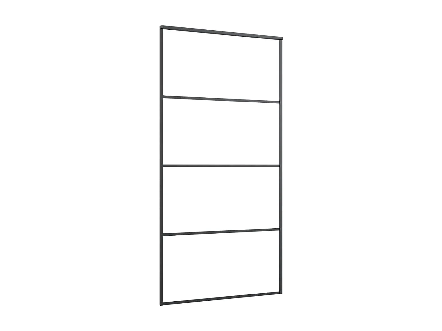 Puerta corredera Cristal ESG esmerilado aluminio 102,5x205 cm Negro