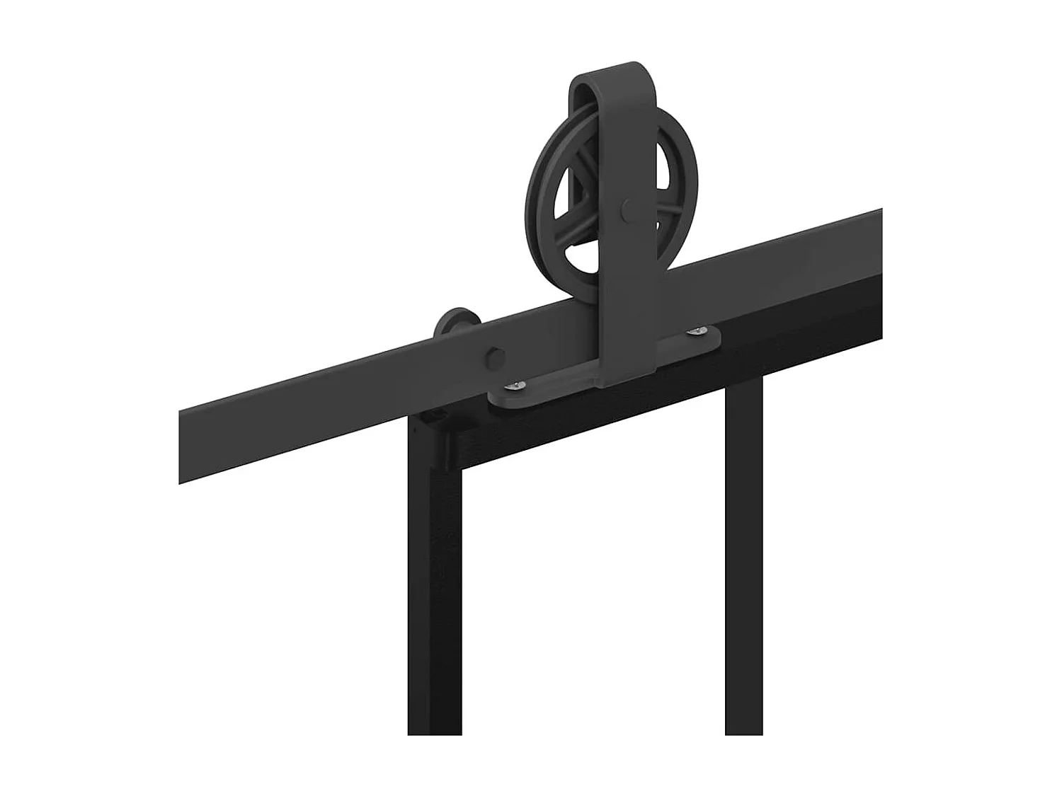 Porte coulissante avec kit de quincaillerie 76x205 cm Verre ESG