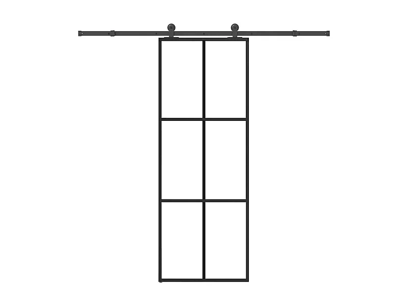 Schuifdeur met beslagset 76x205 cm ESG-glas