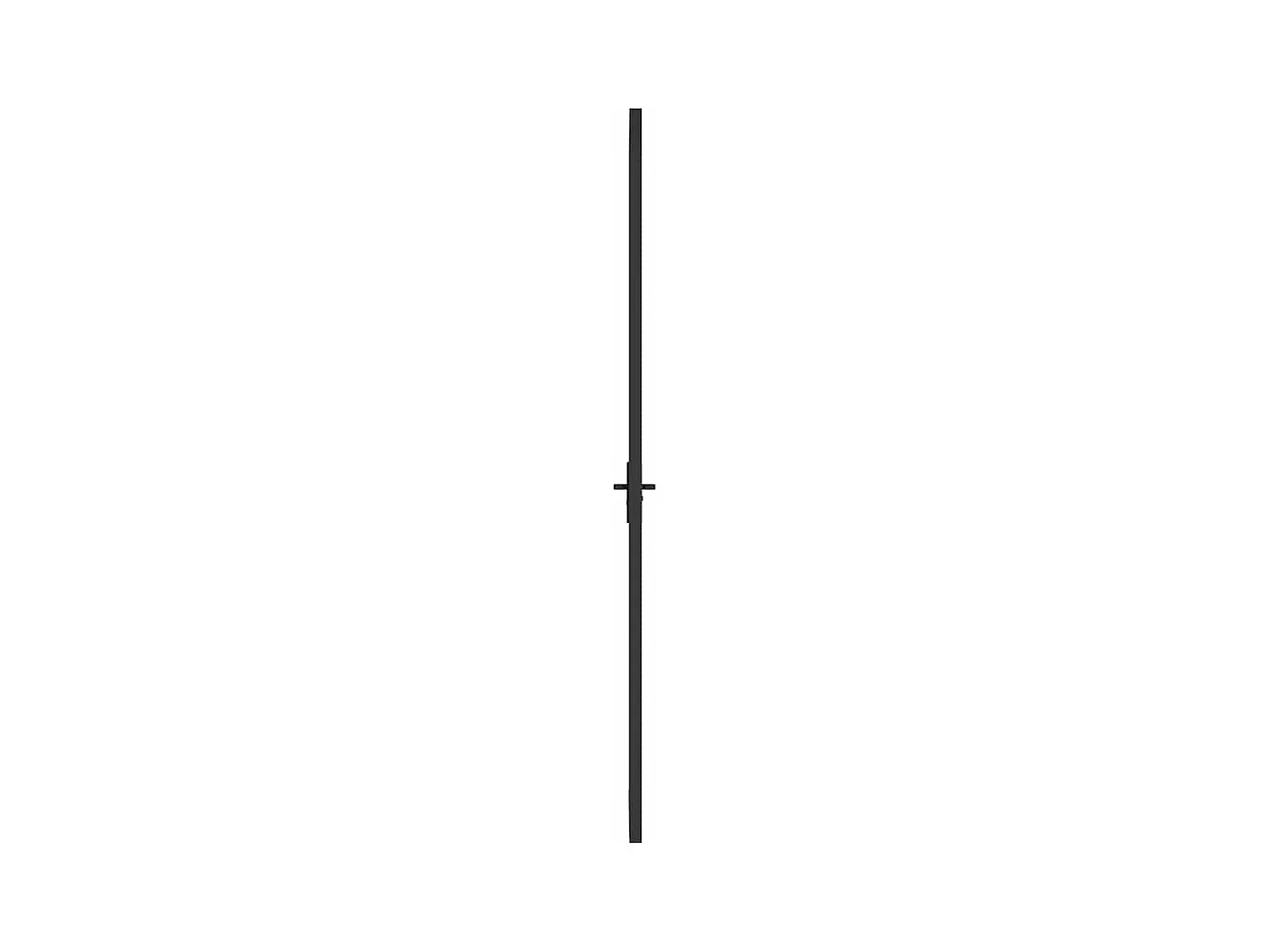 Porte intérieure 83x201,5 cm Noir Verre mat et aluminium