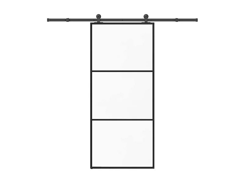 Schuifdeur met beslagset 90x205 cm ESG-glas
