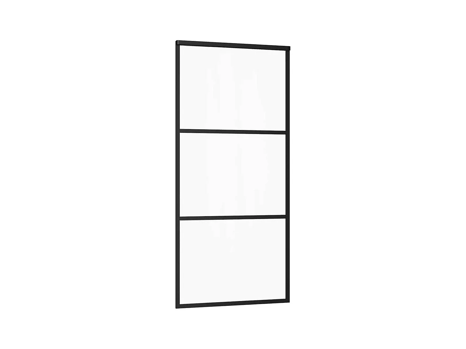 Porte coulissante avec kit de quincaillerie 90x205 cm Verre ESG