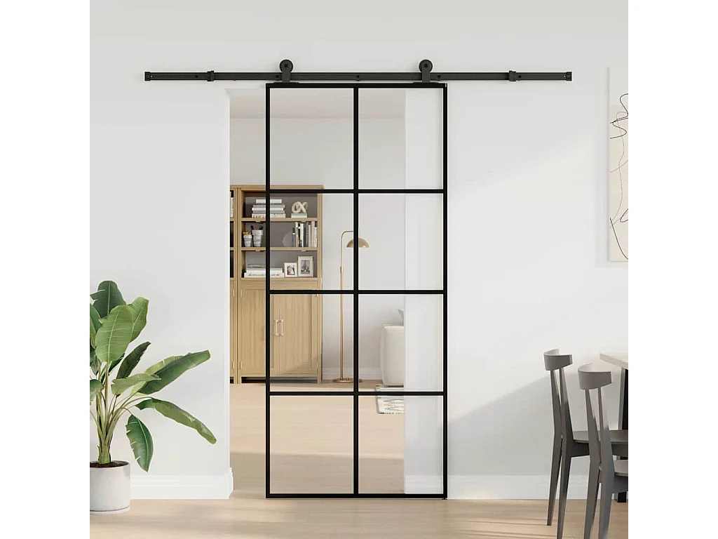 Schuifdeur met beslagset 90x205 cm ESG-glas
