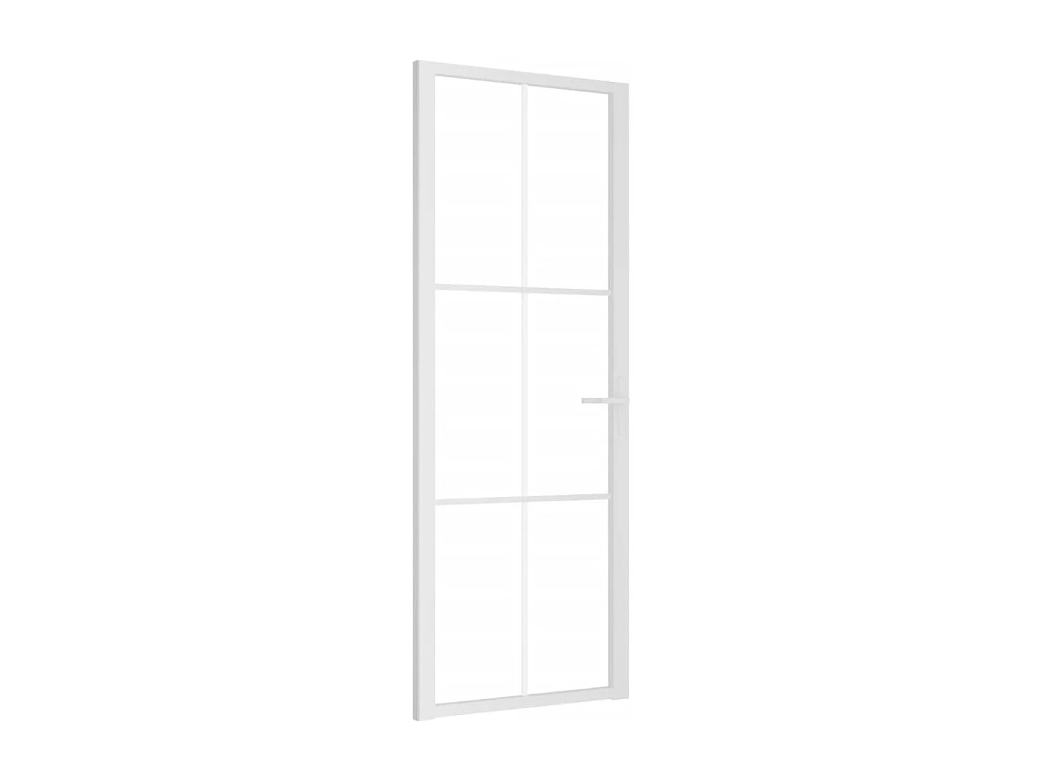 Puerta interior 76x201,5 cm Cristal ESG blanco y aluminio
