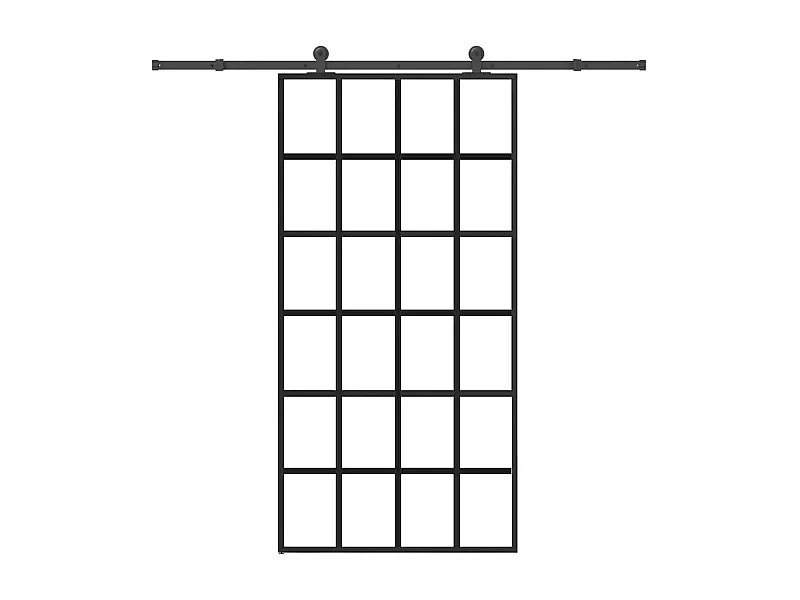 ESG-glas en aluminium schuifdeur en hang- en sluitwerk