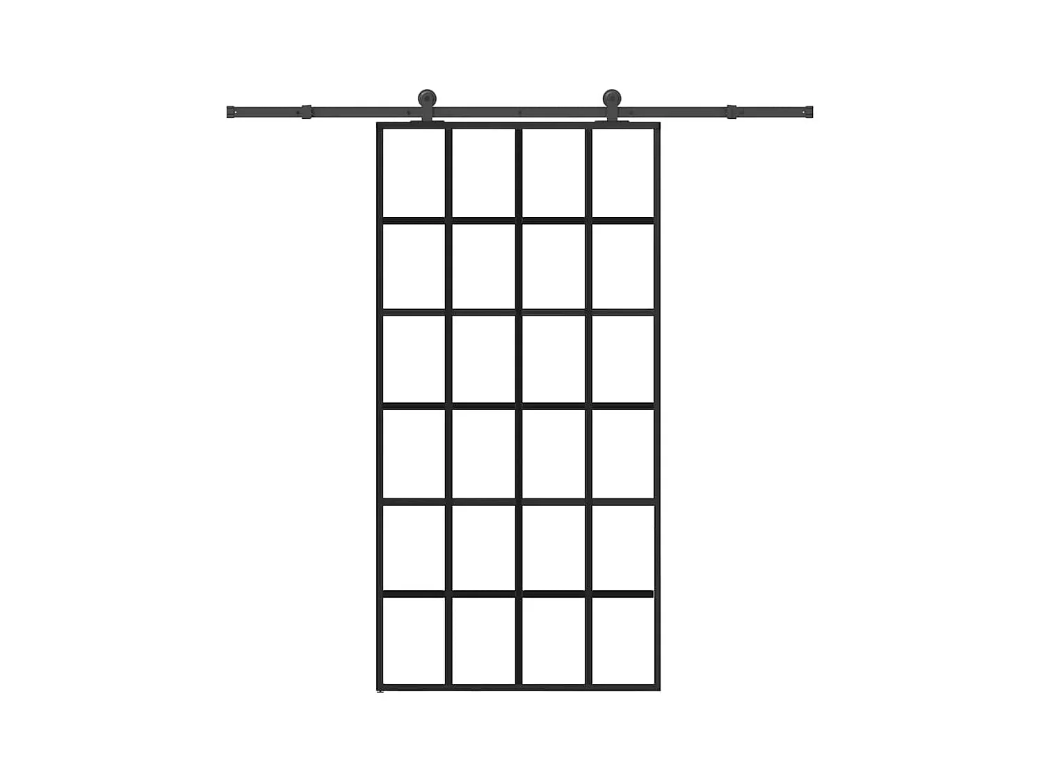 ESG-glas en aluminium schuifdeur en hang- en sluitwerk
