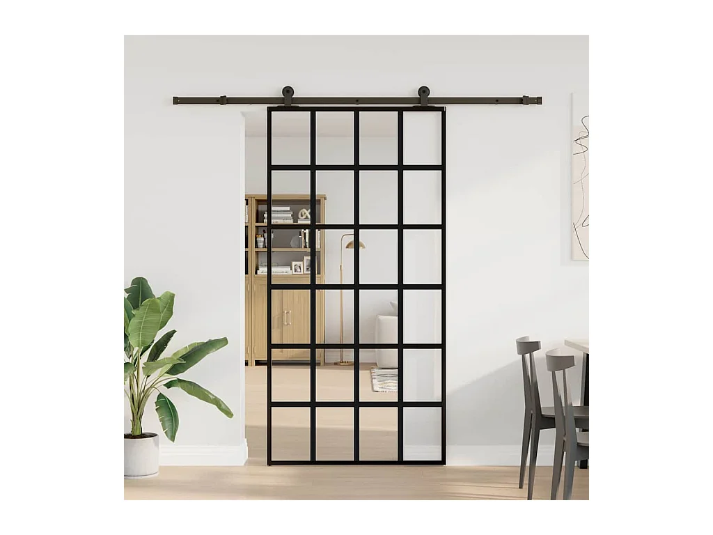 ESG-glas en aluminium schuifdeur en hang- en sluitwerk