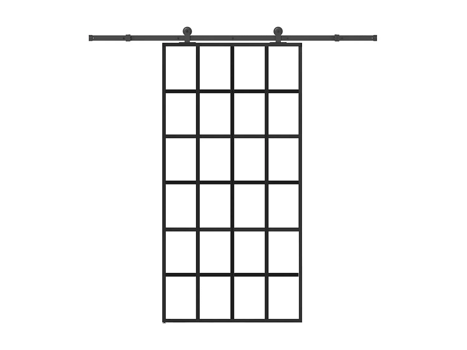 Porte coulissante et quincaillerie ESG verre et aluminium