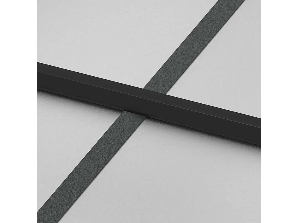 Puerta interior fina negra 76x201,5 cm cristal templado aluminio