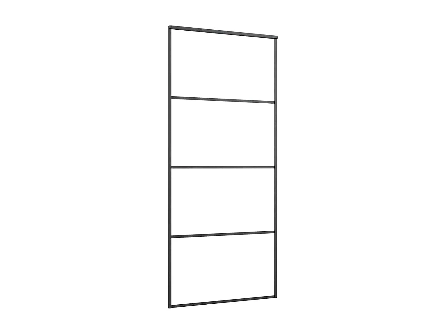 Porte coulissante avec kit de quincaillerie 90x205 cm Verre ESG