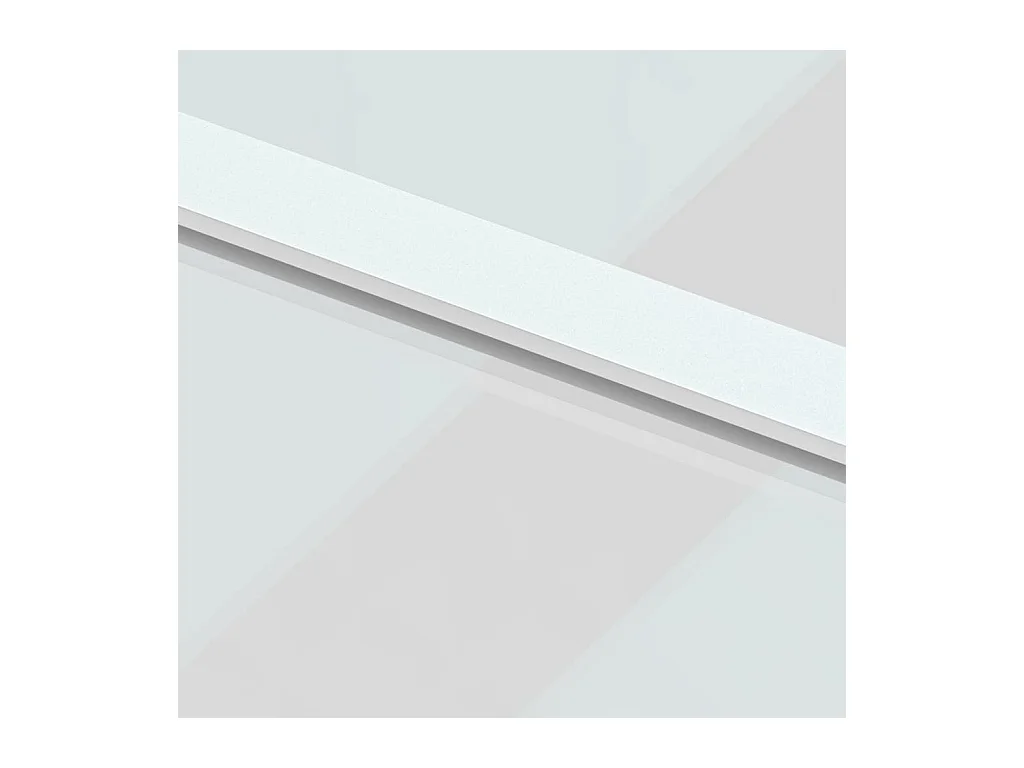 Weiße Schiebetür 76x205 cm gehärtetes Glas Aluminium