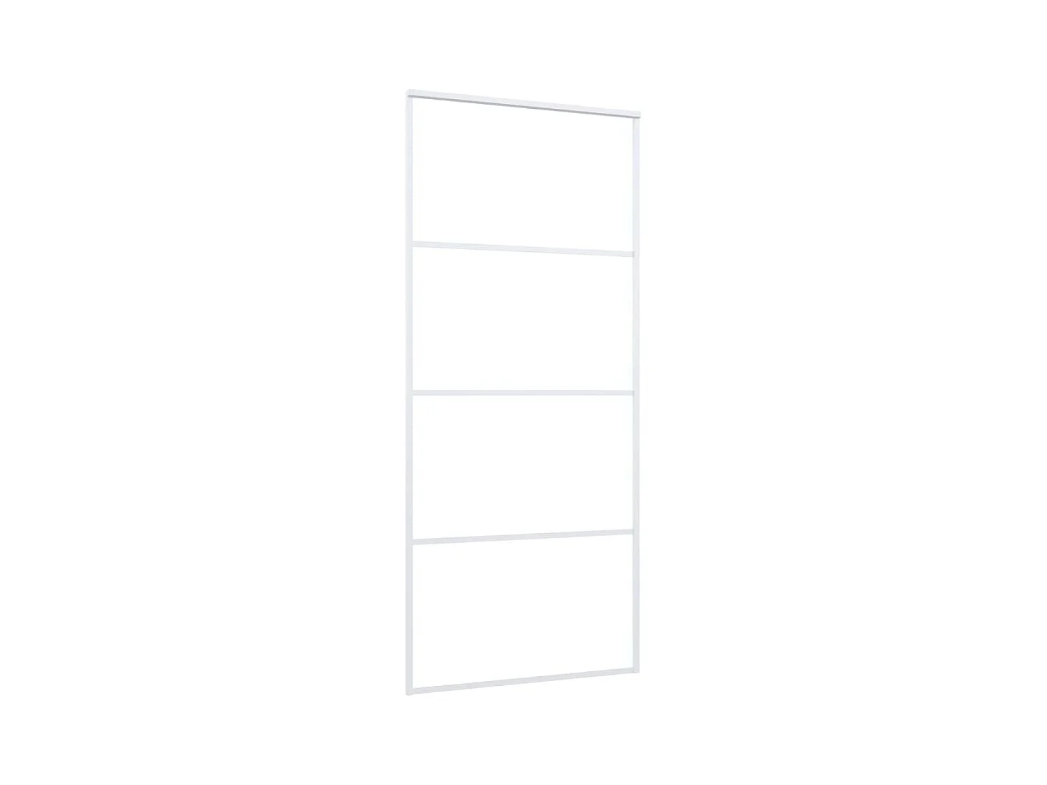 Schuifdeur Mat ESG glas en aluminium 90x205 cm Wit