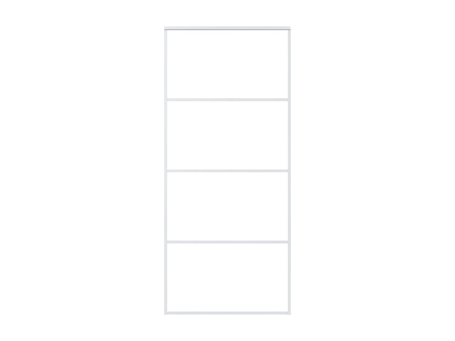 Porte coulissante Verre ESG dépoli et aluminium 90x205 cm Blanc