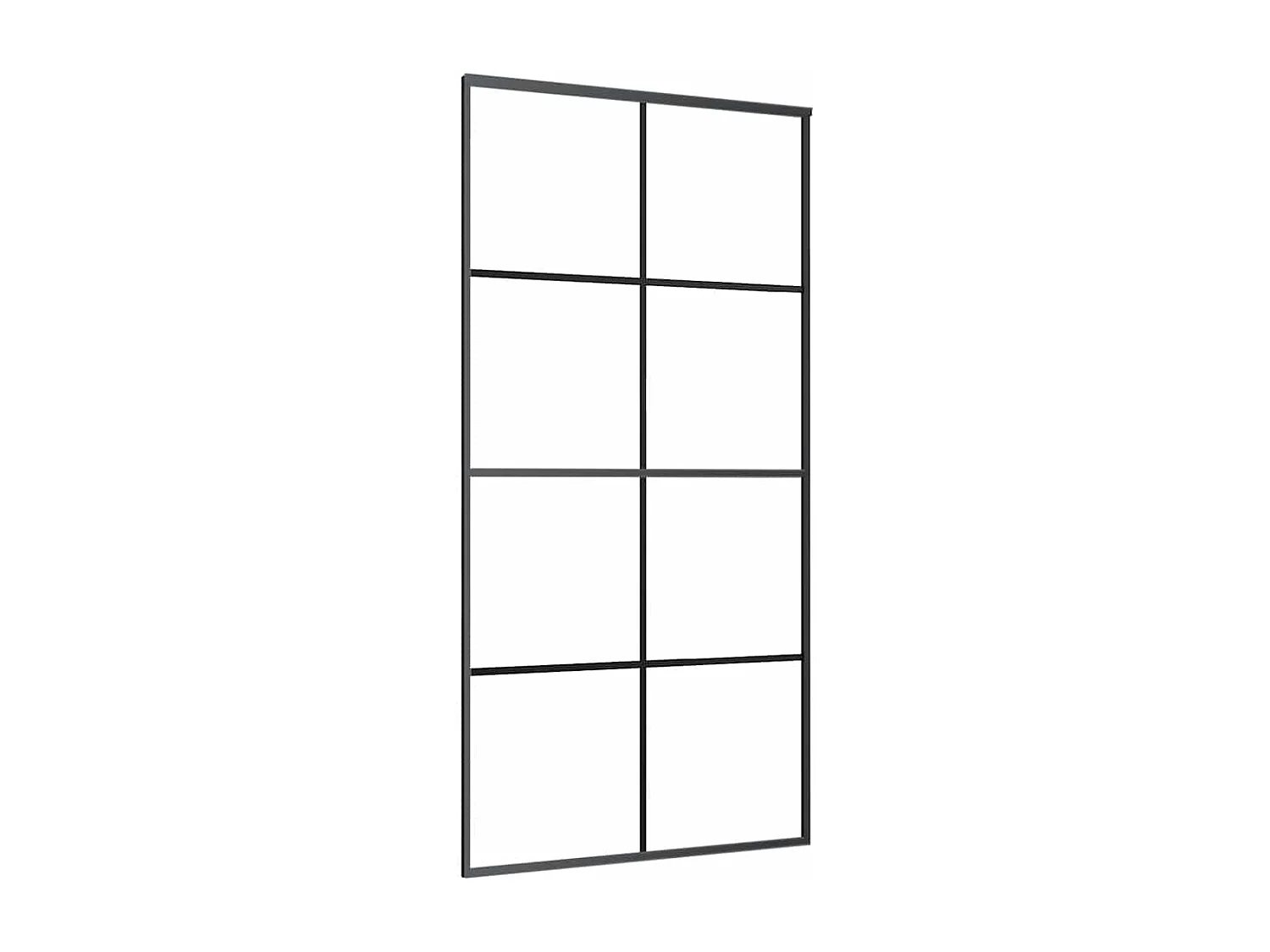 Porte coulissante et kit de quincaillerie 102,5x205cm Verre ESG